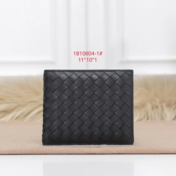 Only 145 yuan! bv tire cowhide pure handmade woven production black program butterfly wallet card bag men's bags package