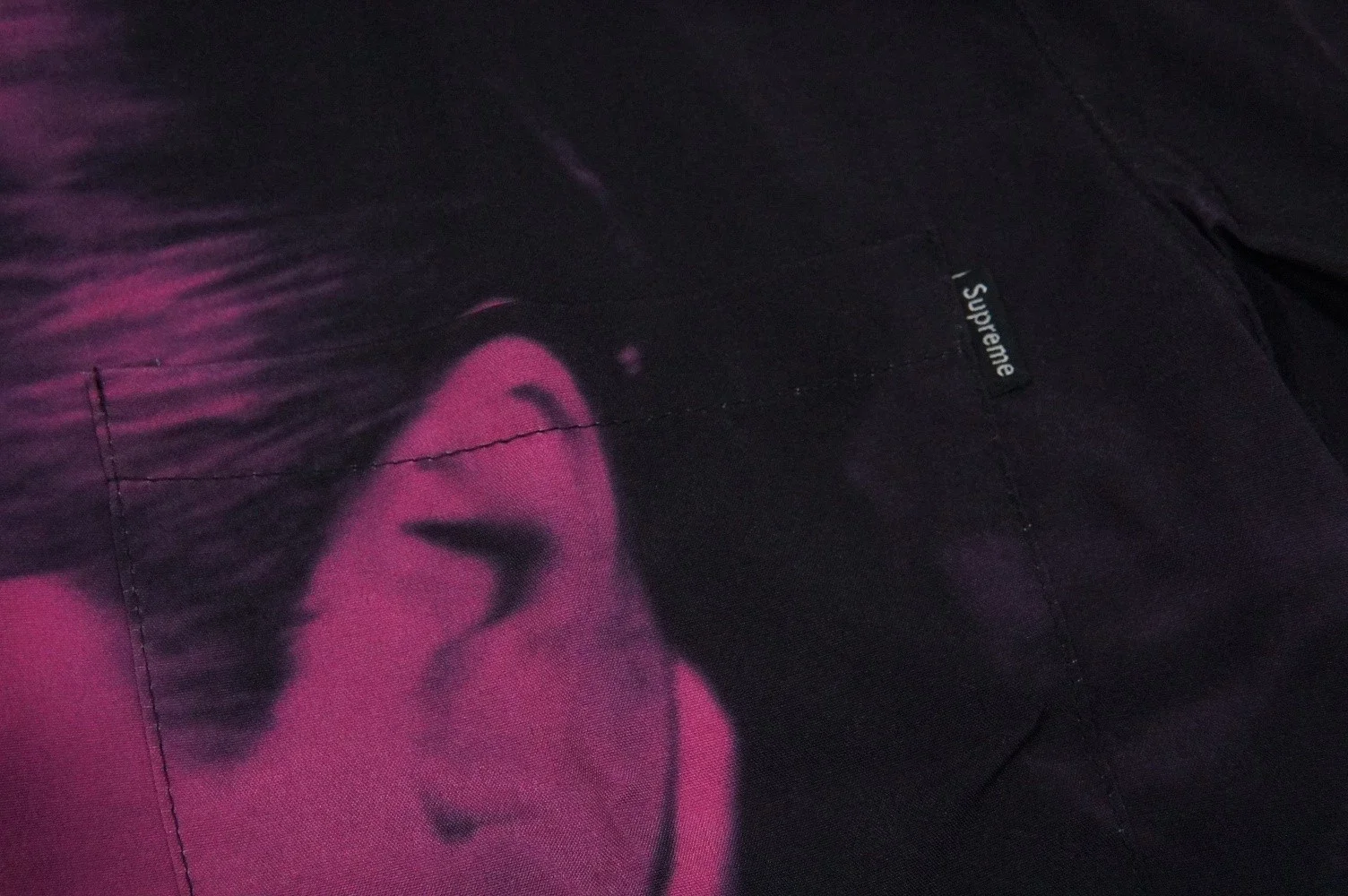 Supreme 19ss Bela Lugosi Rayon Shirt 吸血鬼印花短袖衬衫