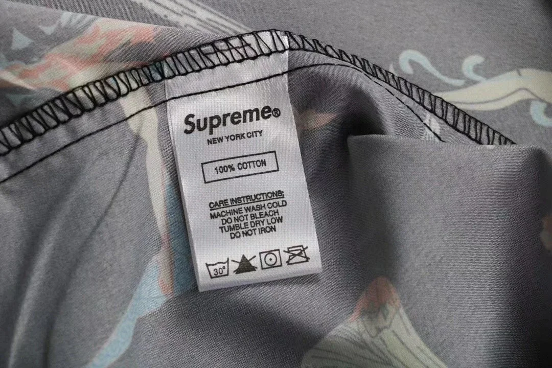 Supreme 18ss Alphabet Water Short 脏话字母短袖衬衫