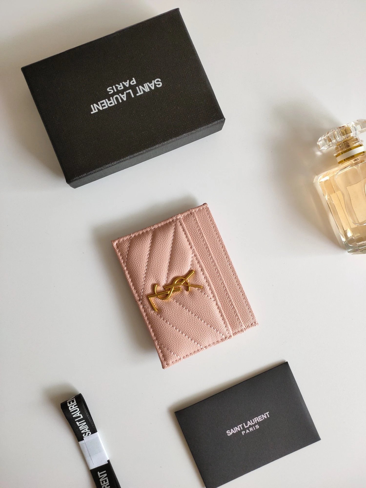 Saint Laurent Monogram Quilted Leather Card Holder Black - 34