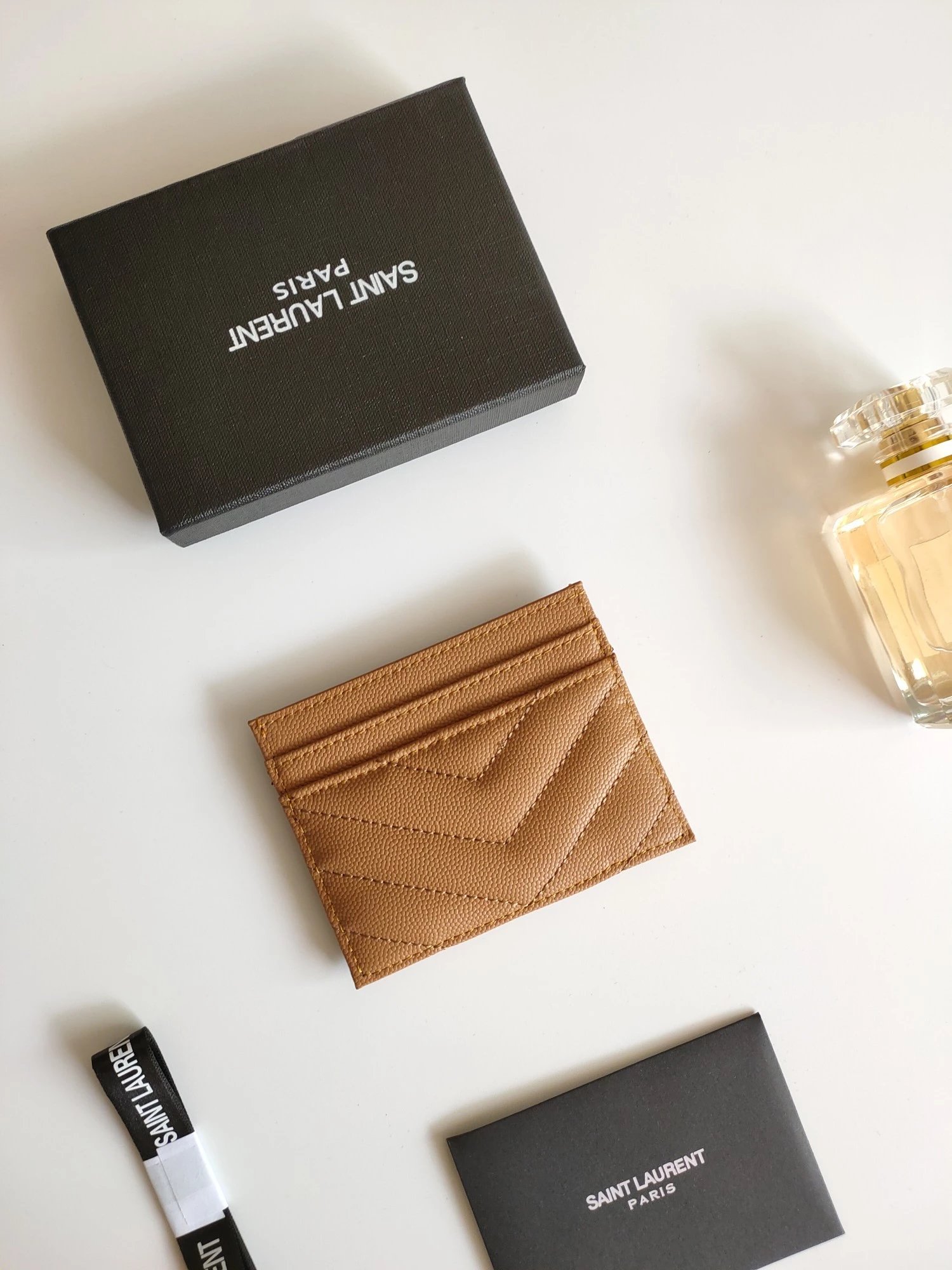 Saint Laurent Monogram Quilted Leather Card Holder Black - 29