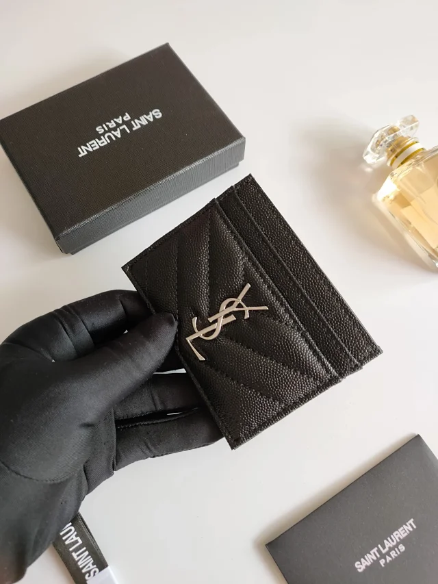 Saint Laurent Wallets & Card Holders Quilted monogram holder product detail image 11
