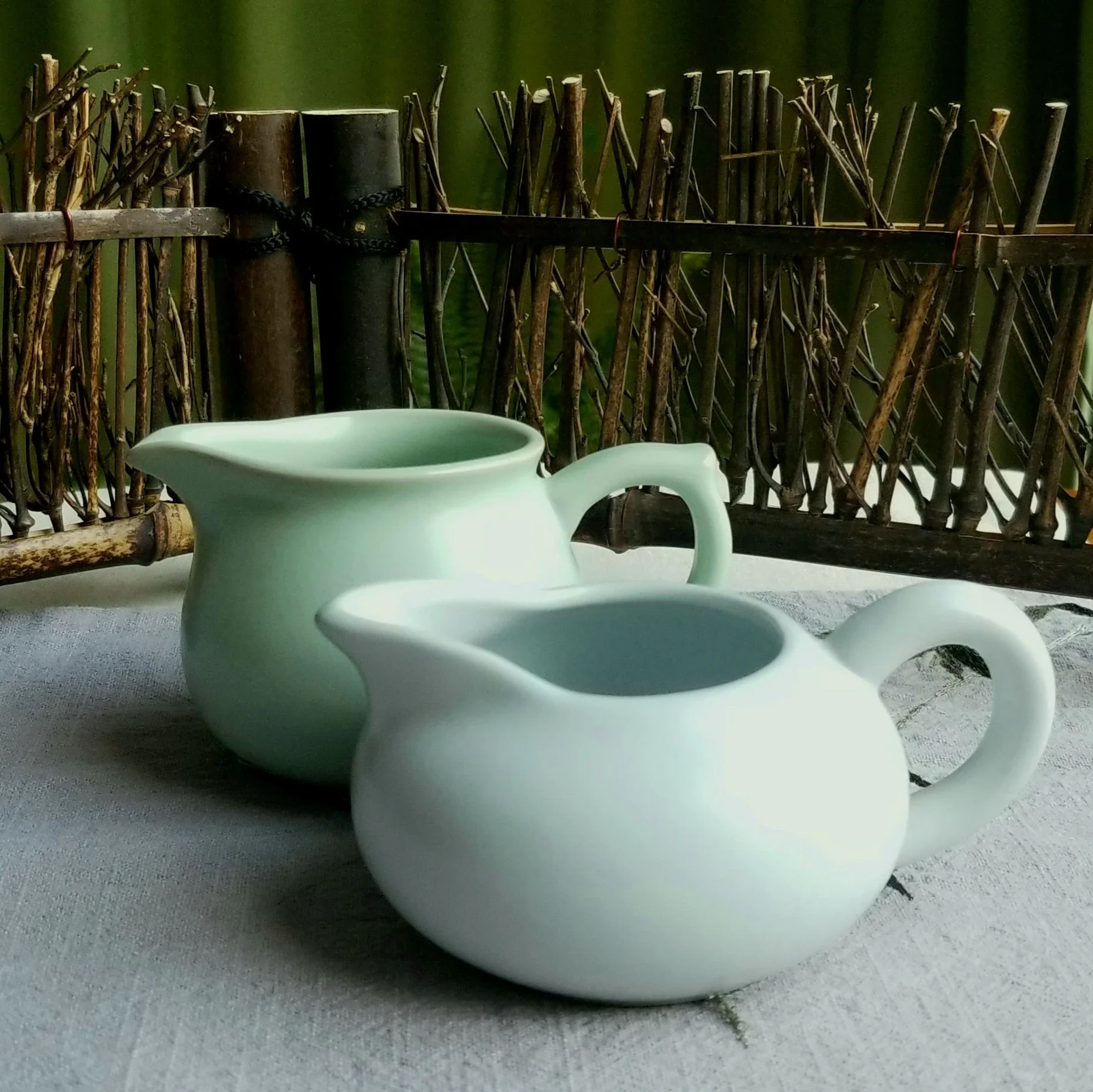 清仓特价汝窑粉青月白公道杯茶杯牛奶杯180ml功夫茶具茶海套装泡茶绿茶