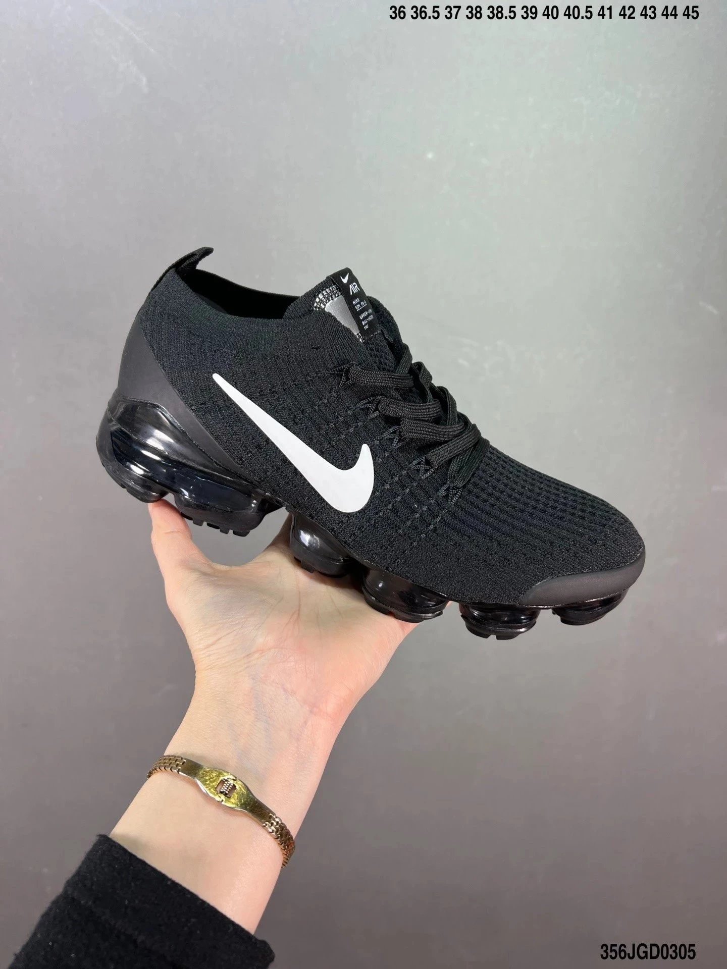 Nike Air VaporMax Flyknit 3 Black White Sneakers - 1
