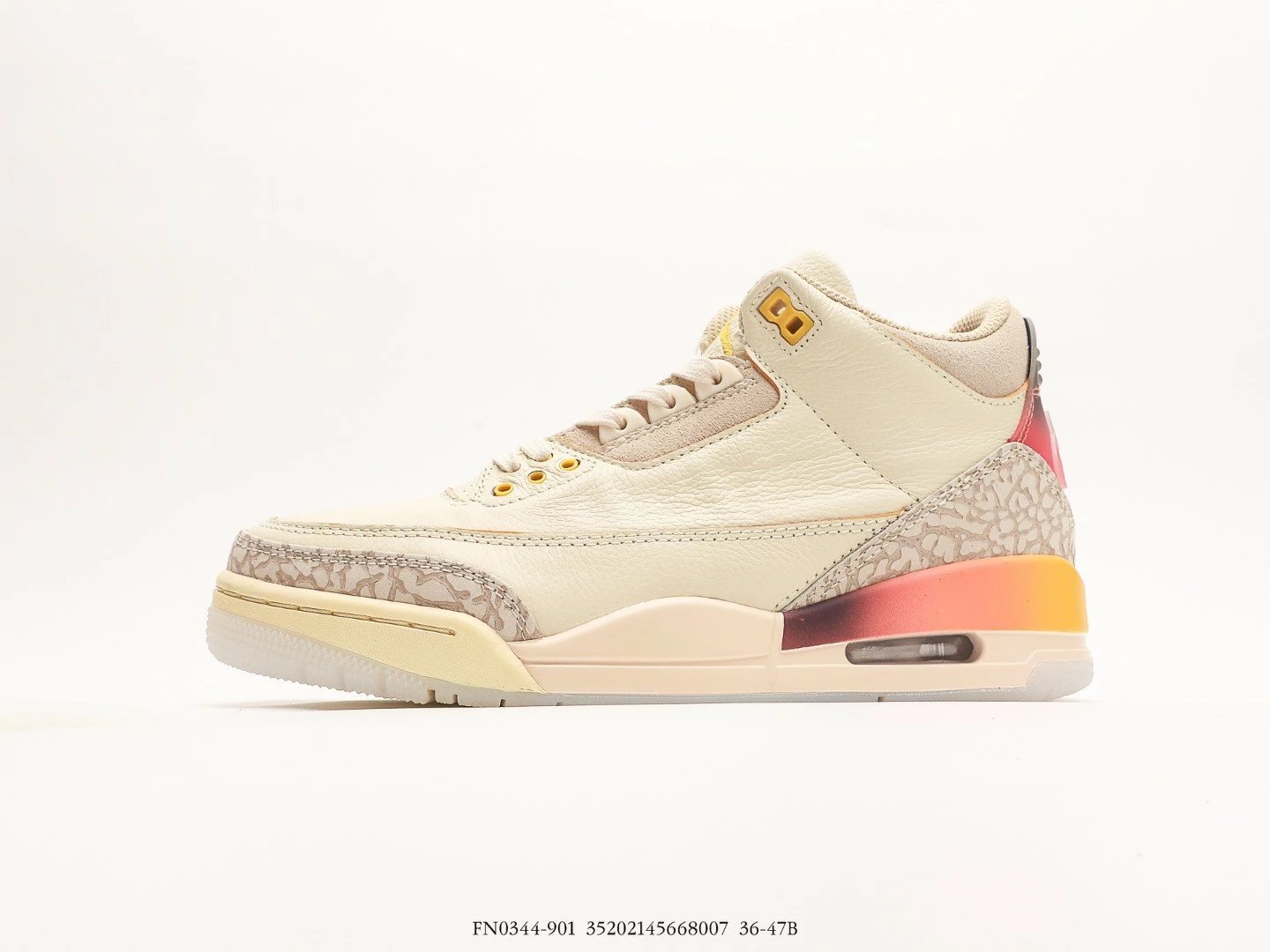 Air Jordan 3 J Balvin White Blue Red FN0344-901