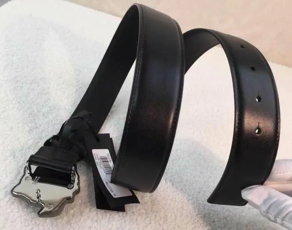Versace Medusa Head Buckle Leather Belt Black - 14