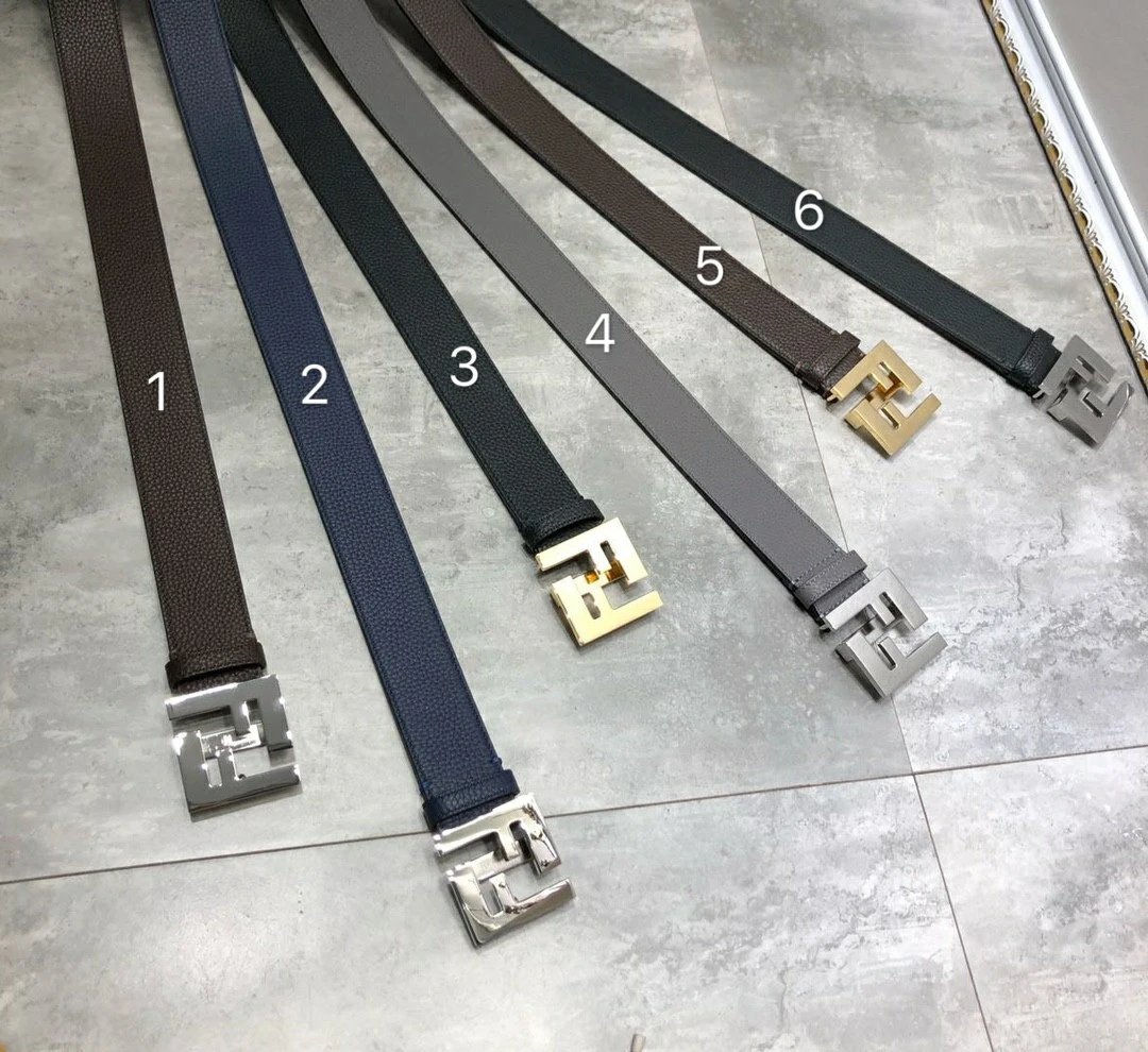 Fendi Men's Cowhide Leather Belt