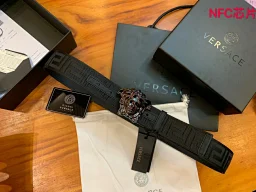 thumbnail for Spot high-quality NFC chip certification new Medusa human head belt first layer cowhide business casual belt belt