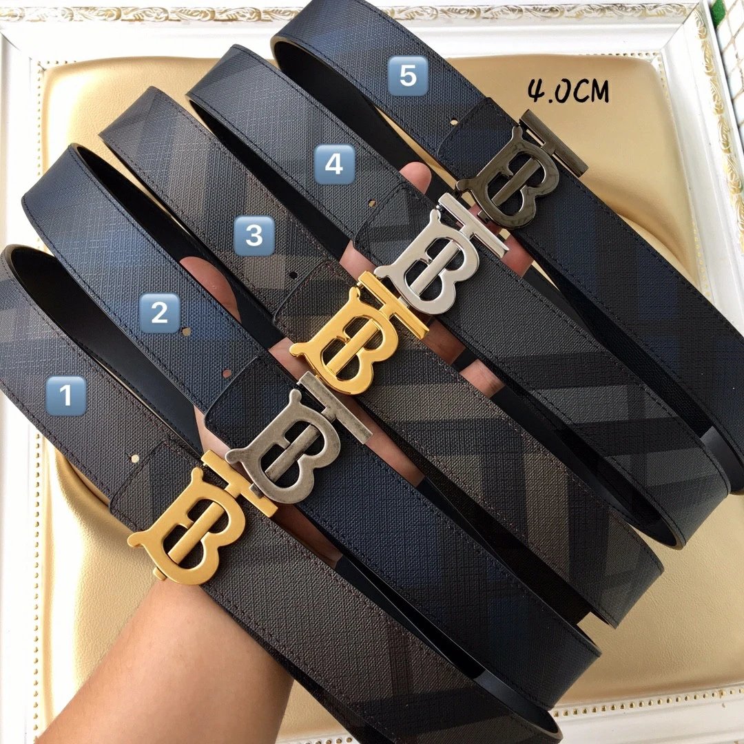 Classic Check Leather Belt - Business Casual Unisex