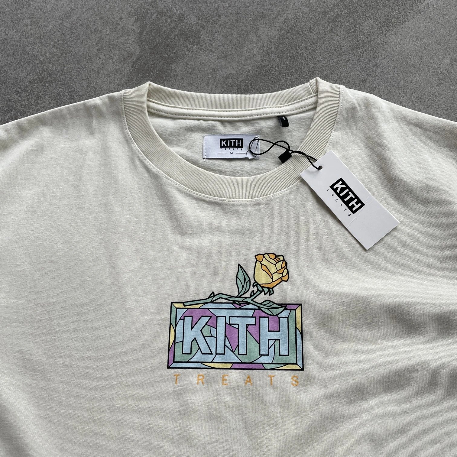 Exclusive Drop🐂 KITH 2021 New Floral Print Couple Short Sleeve T-Shirt 245g