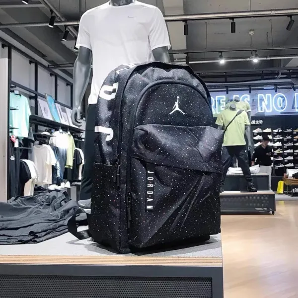 Air Jordan Speckle Print Backpack White and Navy - 11