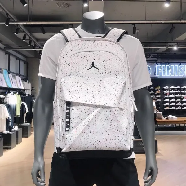 Air Jordan Speckle Print Backpack White and Navy - 7