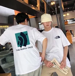 thumbnail for New store link； https://weidian.com/item.html?itemID=7452117248&spid，  同步撞色字母系列情侣短袖T恤 ，260克纯棉短袖，