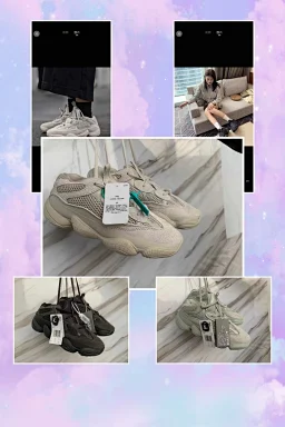 thumbnail for Coconut 500 high version first layer suede stitching old shoes retro sea salt black carbon gray rice white tide net red super fire sneakers