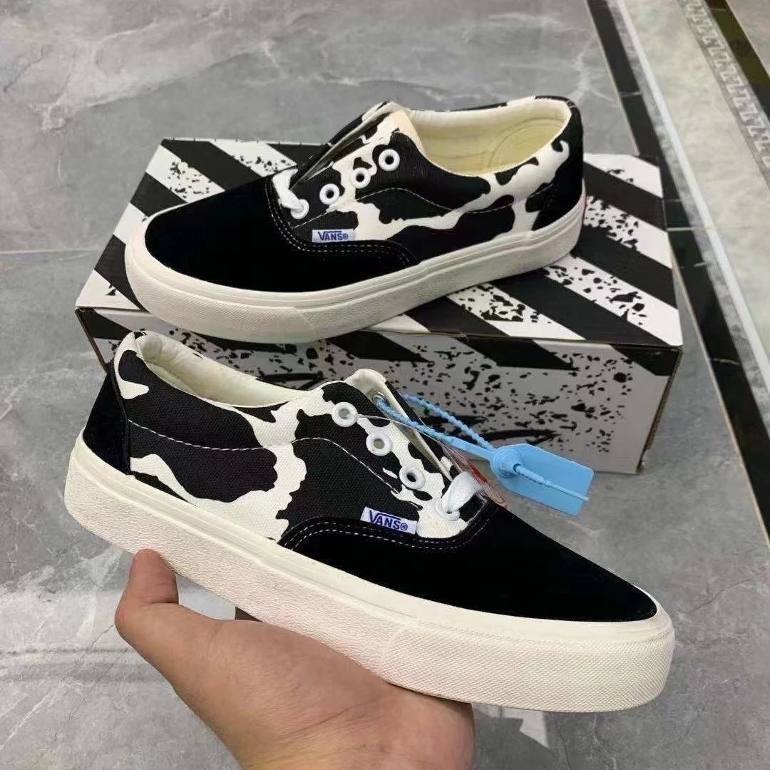 Vans Black White Cow Print Low