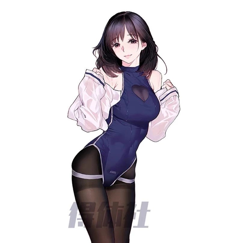 海月姬二次元死库水jk元素连体泳衣防晒服两件套￥88.
