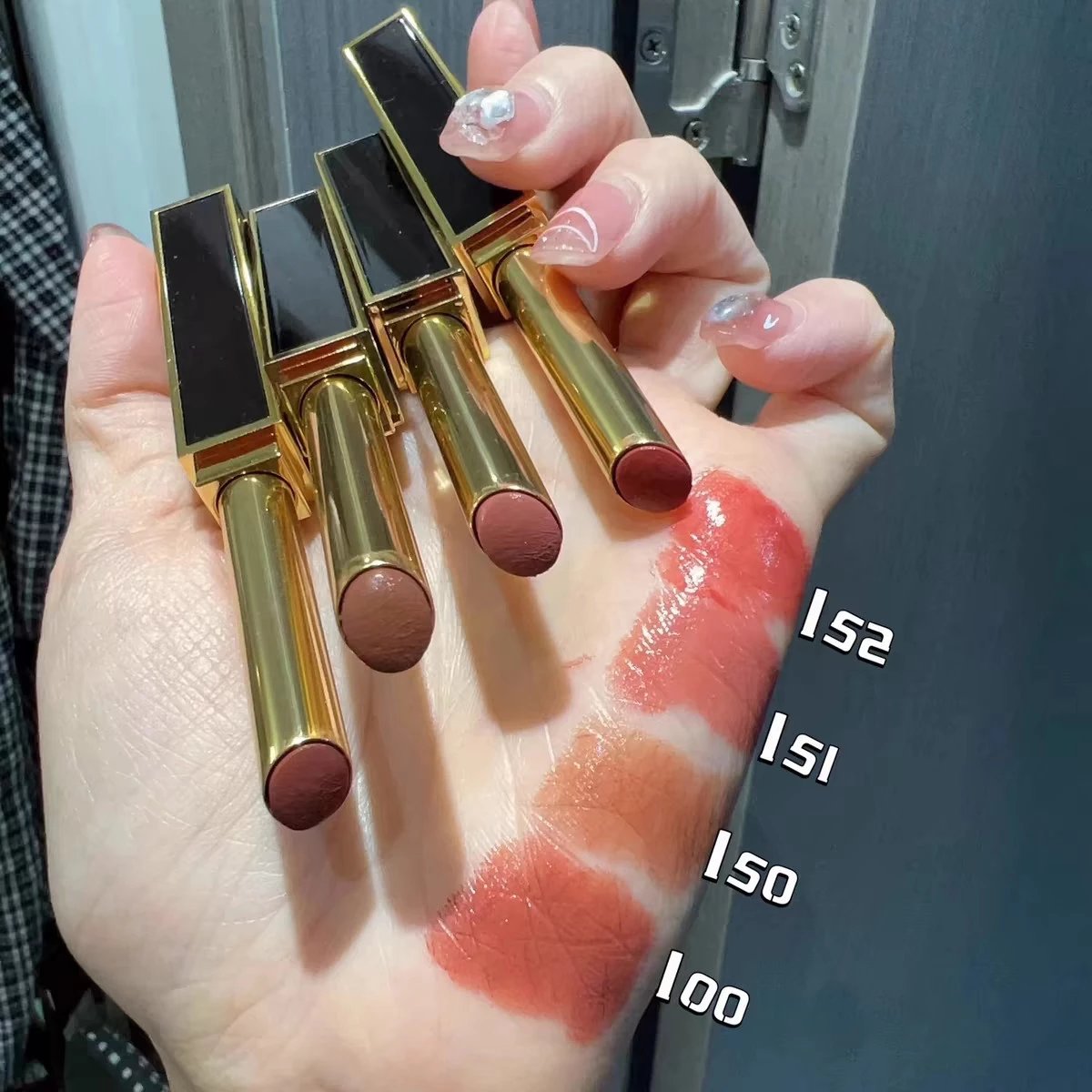 Tom Ford TF 2024 New Arrival Black Gold Slim Lipstick Moisturizing 150/100/151/152