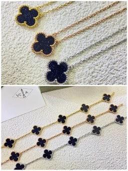 thumbnail for Van Cleef & Jappel necklace New Phantom Gold Clover Necklace Necklace