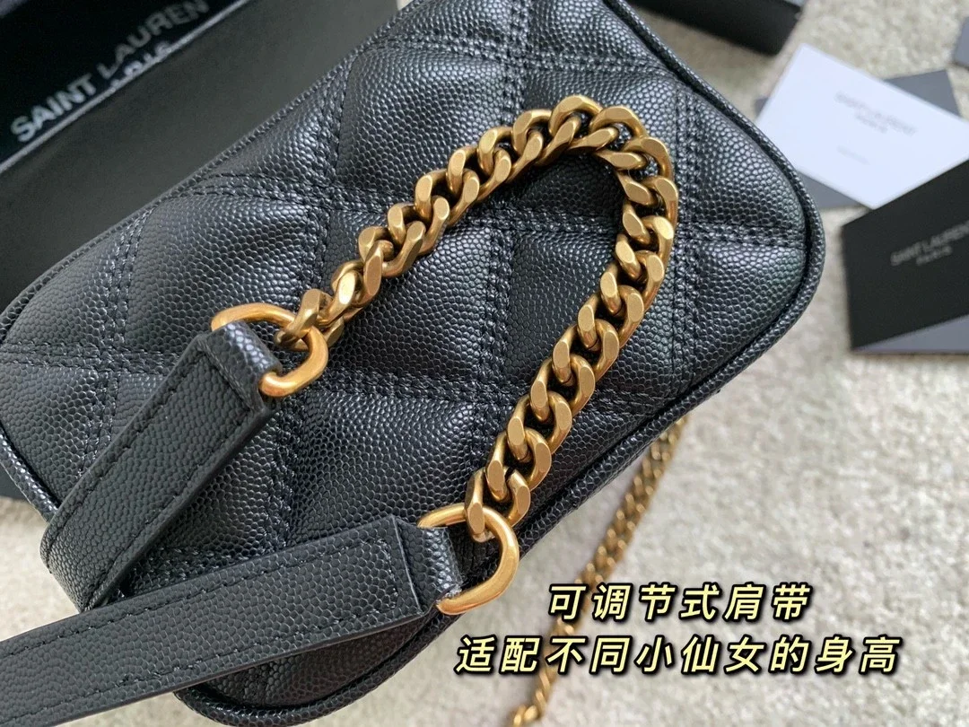 圣罗兰度YSL杨树林2021新款方形盒子包80年代风格VANITY 单肩包斜