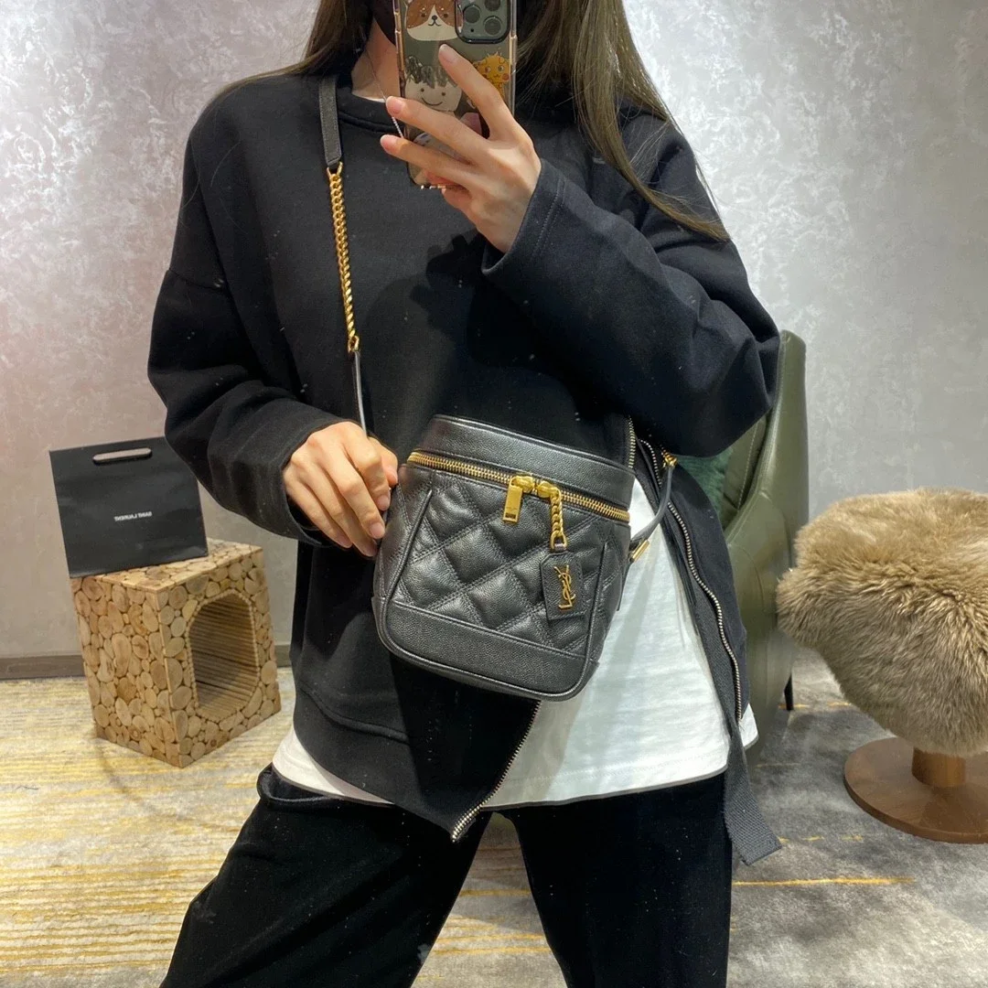 圣罗兰度YSL杨树林2021新款方形盒子包80年代风格VANITY 单肩包斜