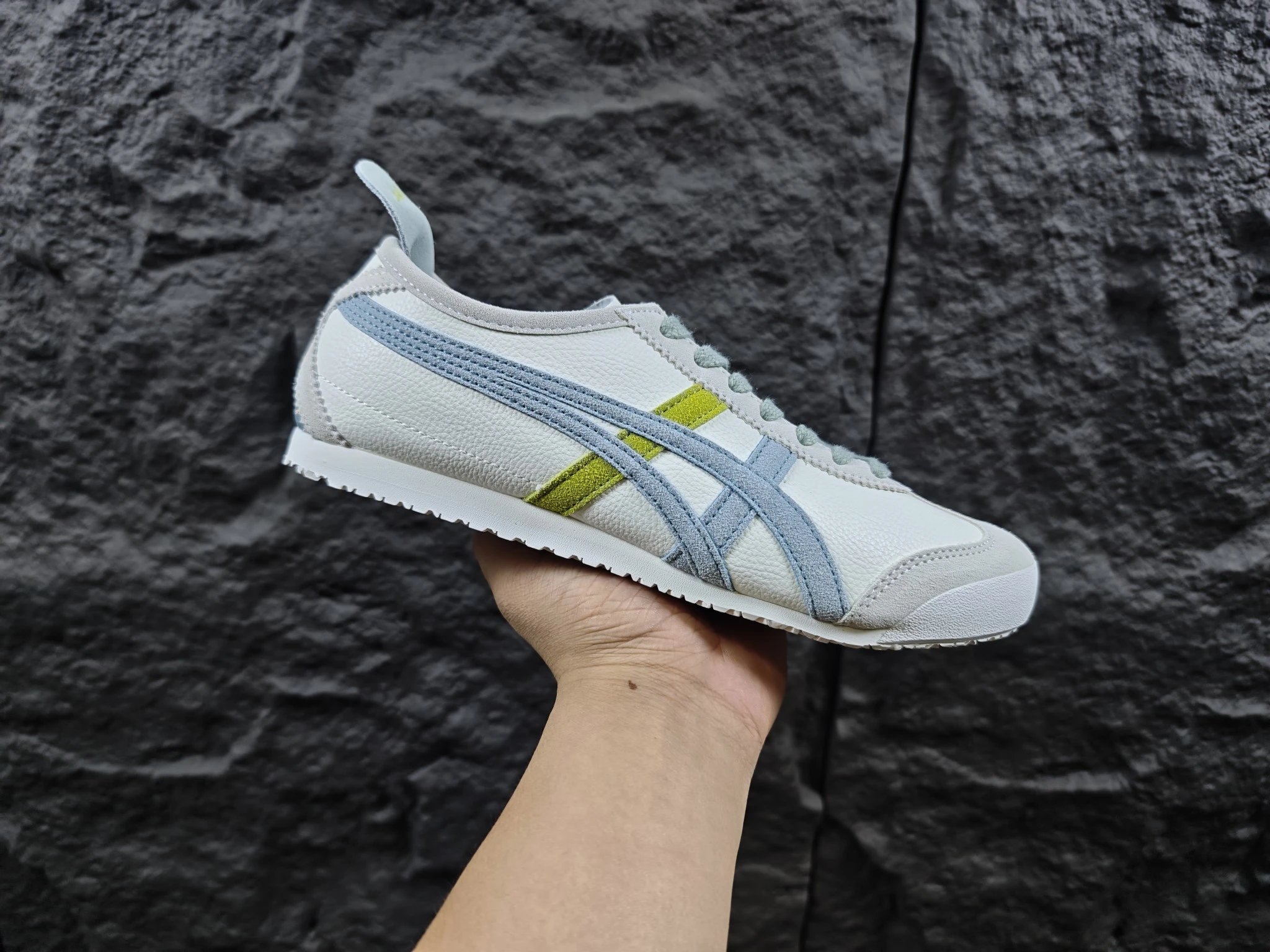 Onitsuka Tiger MEXICO 66 Cream Blue Green Stripe