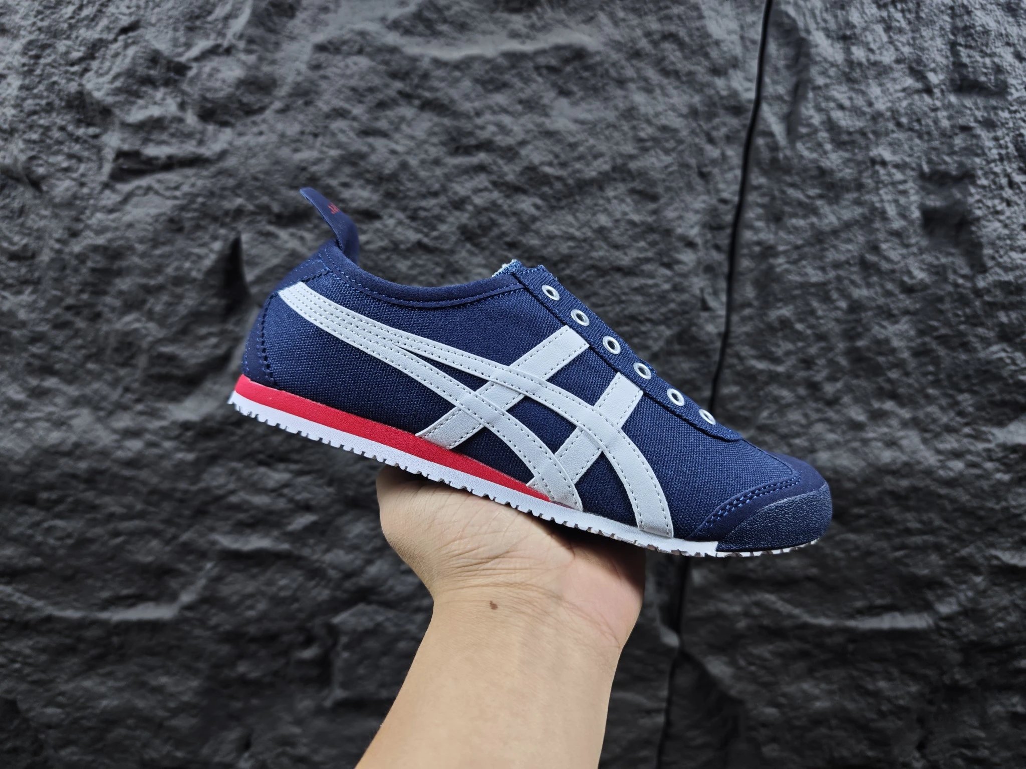Onitsuka Tiger Mexico 66 Blue White Stripe Red Heel