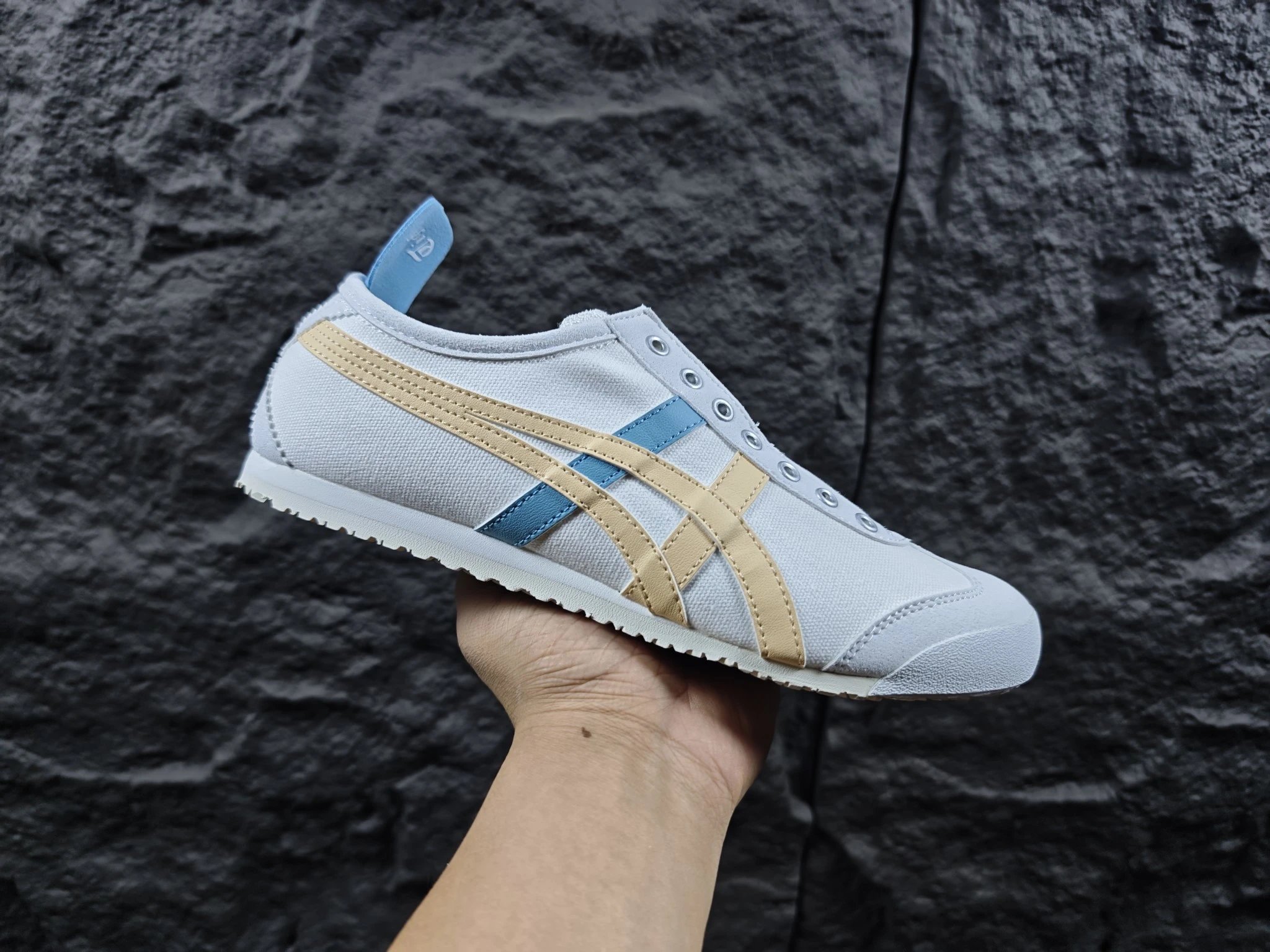Onitsuka Tiger Mexico 66 White Yellow Blue Stripe
