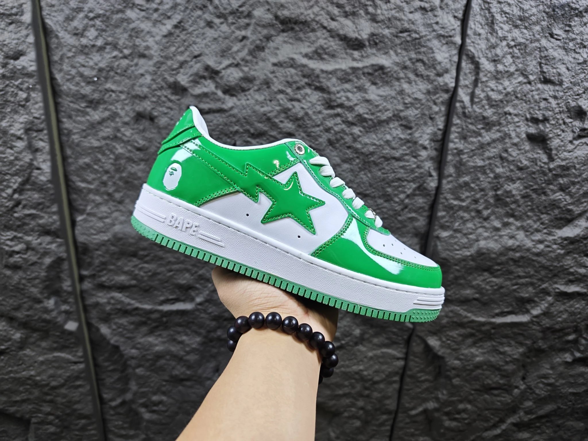 BAPE STA Low White Green Patent