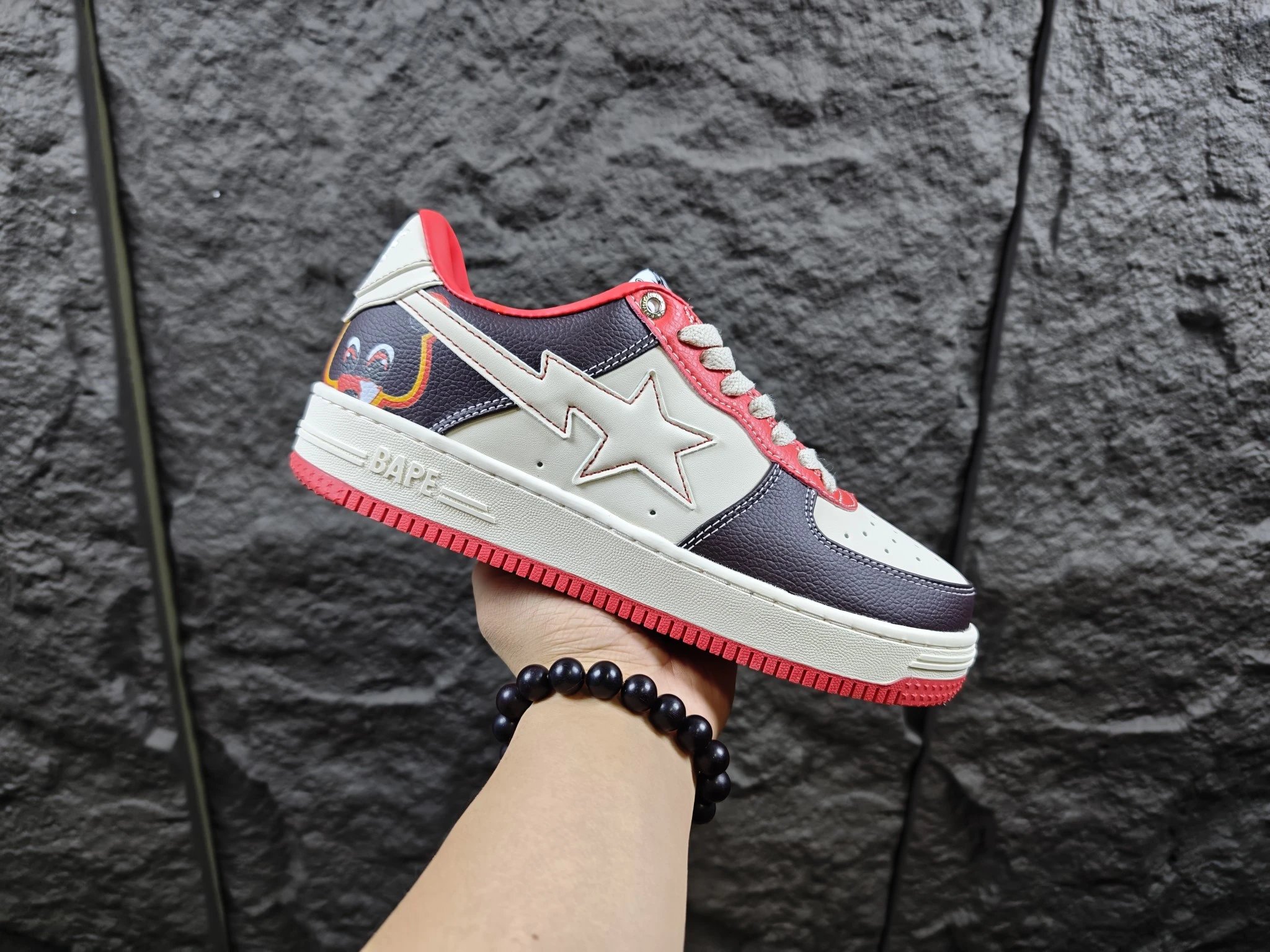 BAPE STA Low Brown Red Black