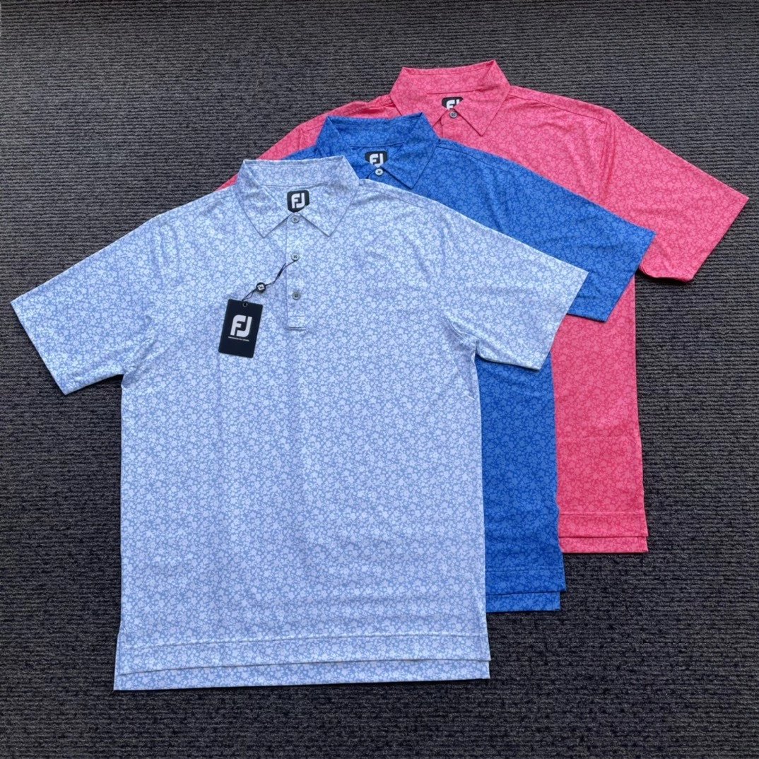 DX523 European Size Runs Large, Plus Sizes Available Men's Golf Short Sleeve, Fabric: 88% Polyester + 12% Spandex