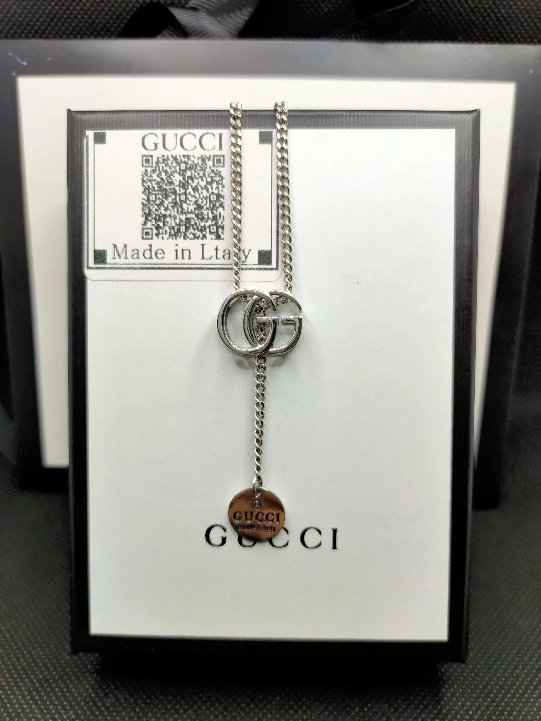古家古奇gucci 双g纯银项链s925复古颈链尺寸45cm 古家古奇gucci 双g纯银项链s925复古颈链尺寸45cm