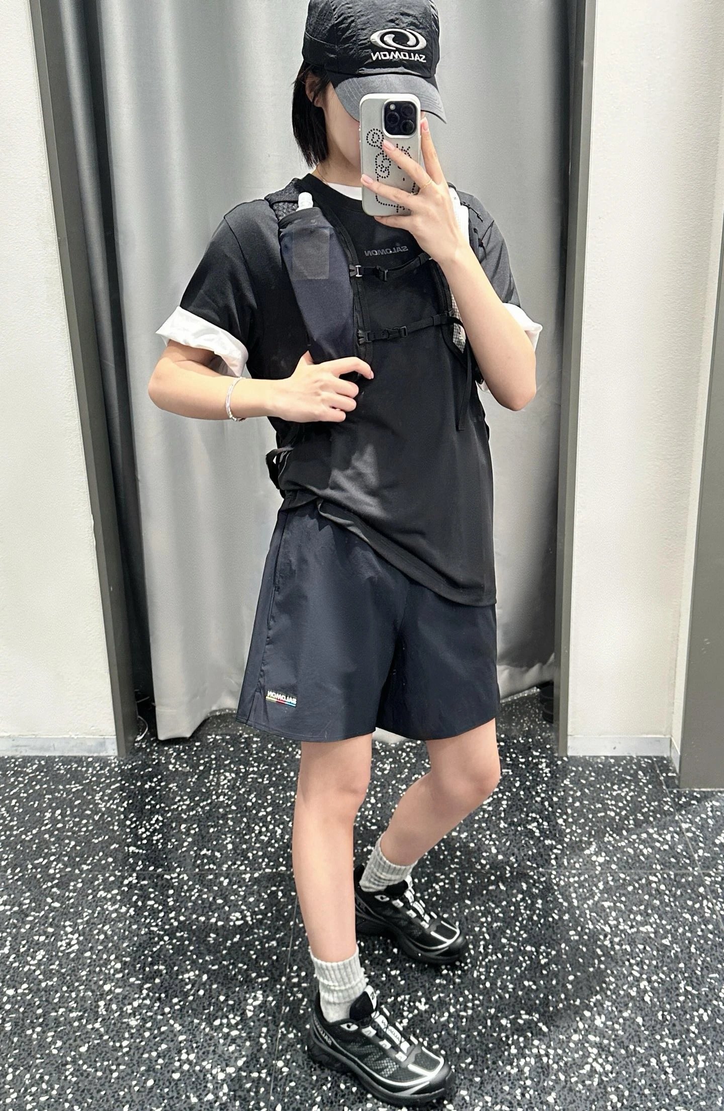 Salomon Trail Shorts Light Gray Shorts - 15