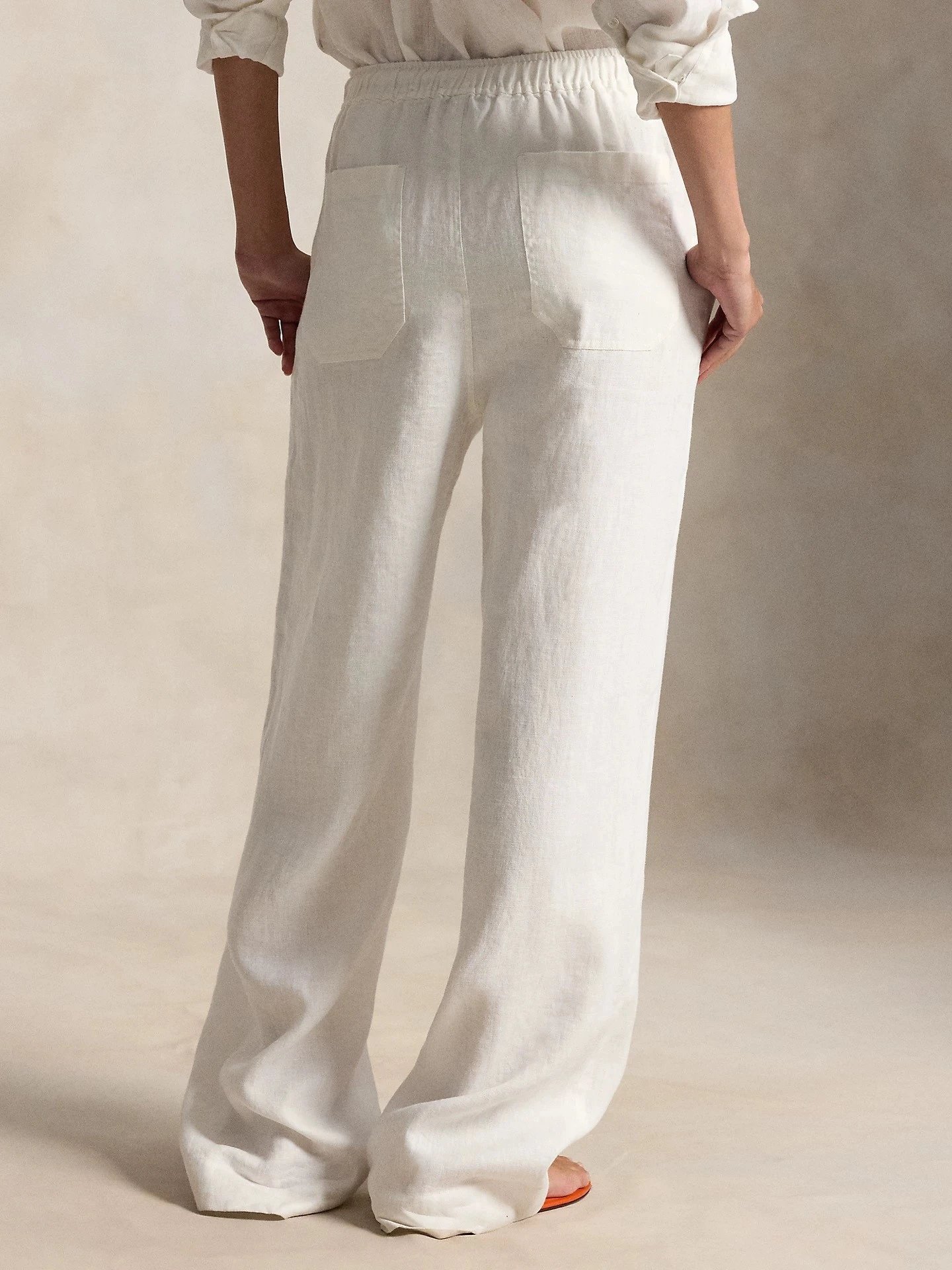 Design Elastic Waist Drawstring Pants Navy - 18