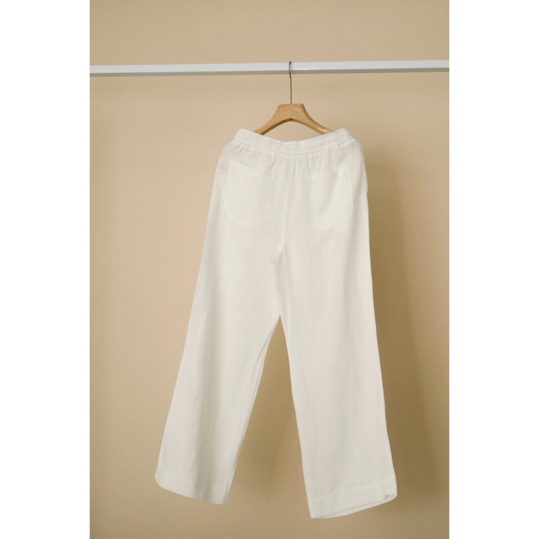 Design Elastic Waist Drawstring Pants Navy - 6