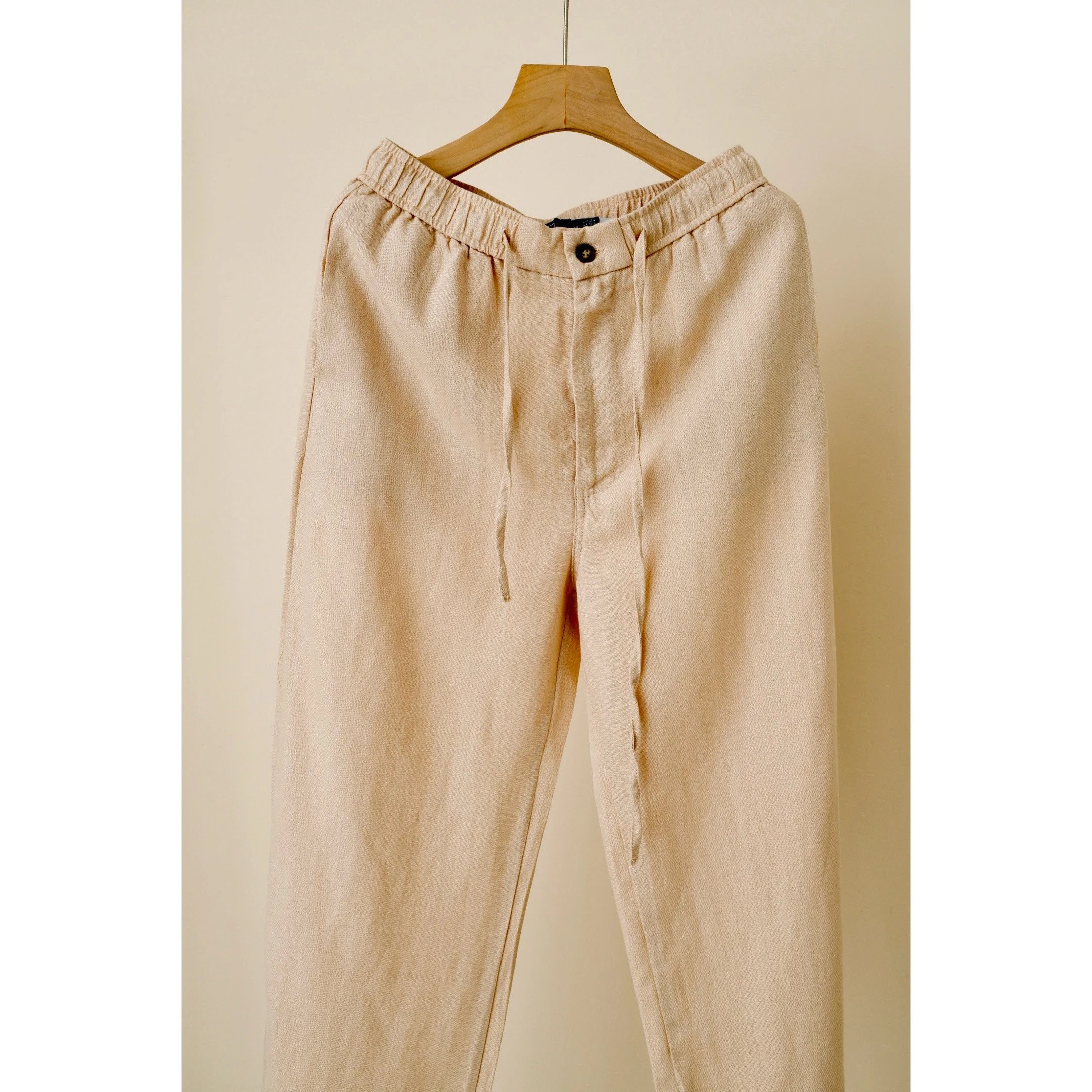 Design Elastic Waist Drawstring Pants Navy - 9