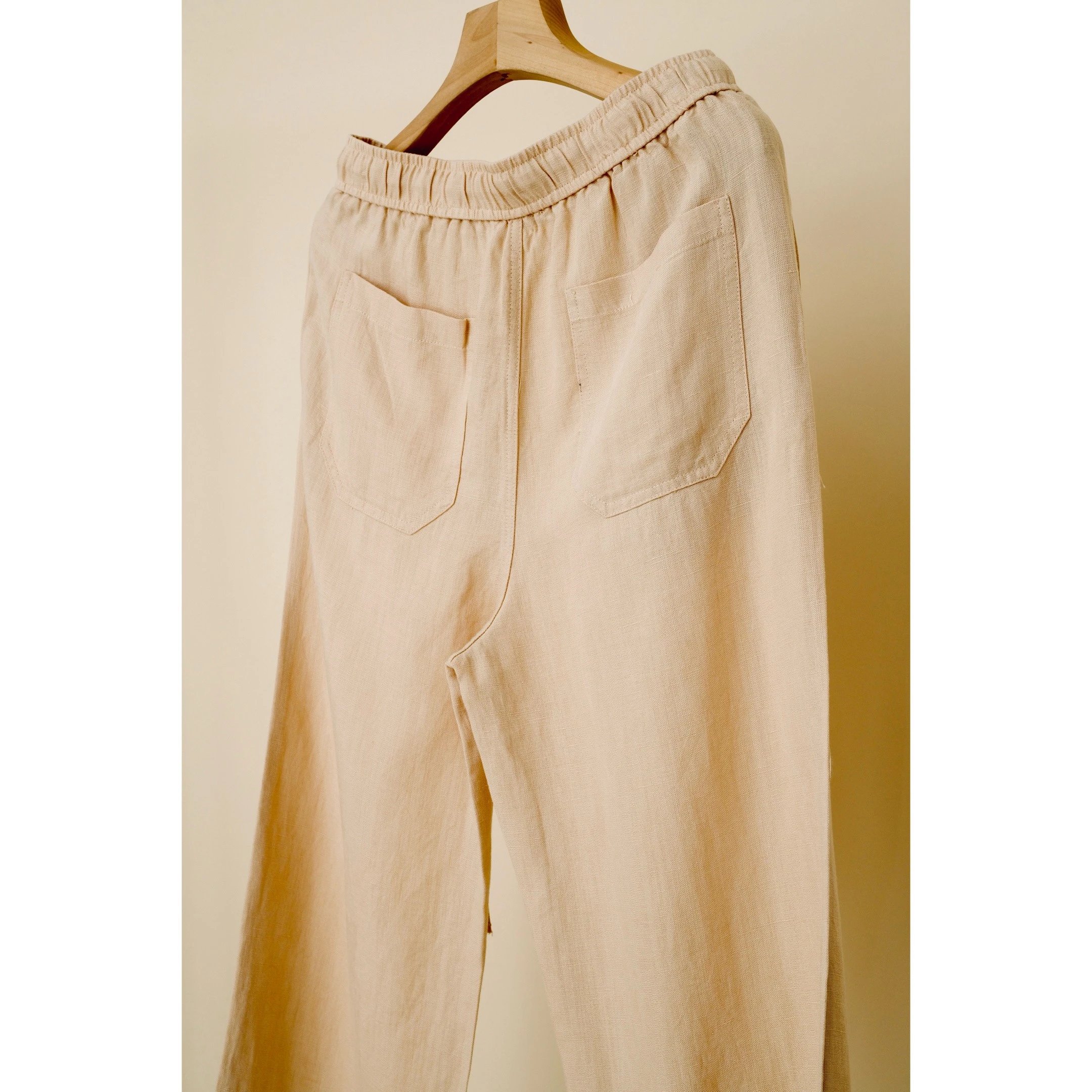 Design Elastic Waist Drawstring Pants Navy - 11