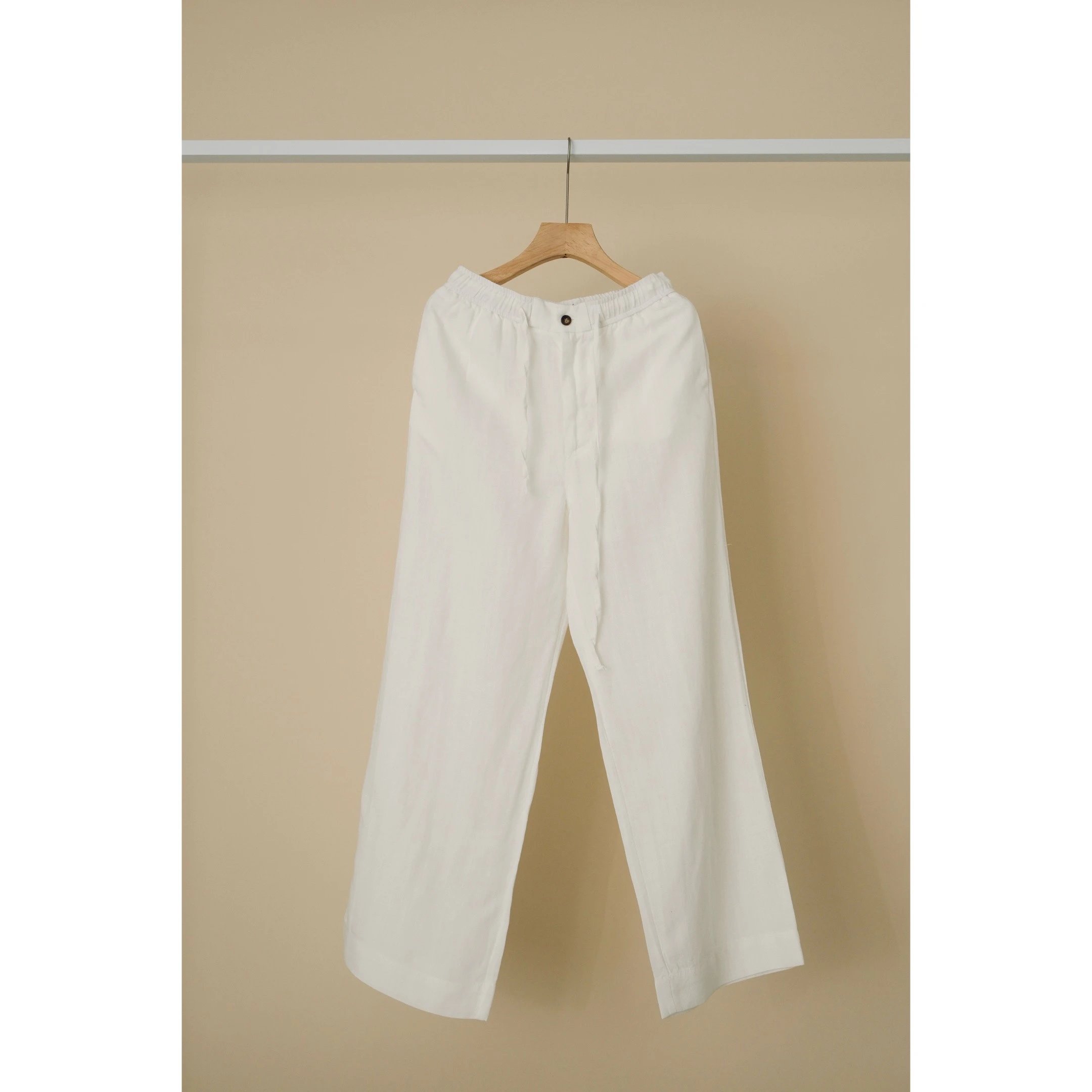 Design Elastic Waist Drawstring Pants Navy - 5