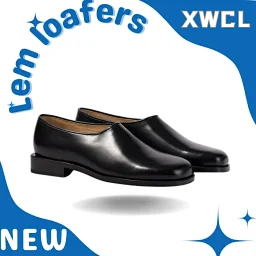 thumbnail for [XW Show Plan] lem-arie25S textured derby leather shoes French old money style one-piece leather shoes