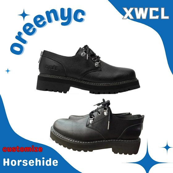 【XW Exclusive Style Customization】ORÉ Derby Calfskin Grained Leather Derby / Custom Horsehide Leather Shoes / Horsehide Washed Upgrade Version