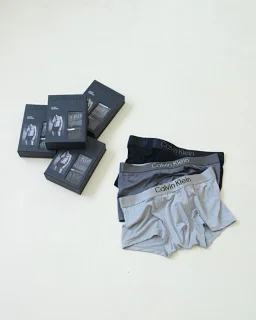 thumbnail for Men's Ice Silk Seamless Black Box Panties