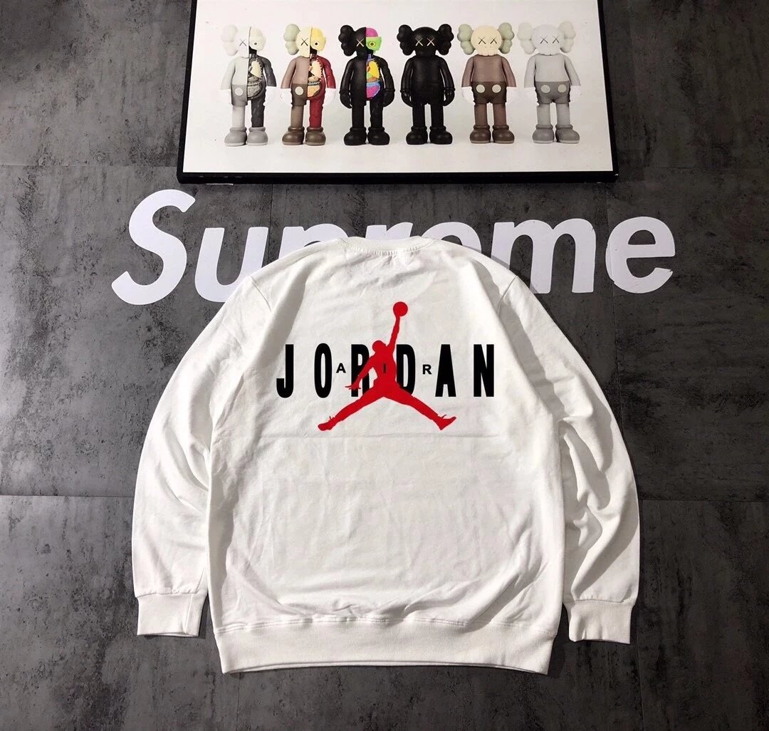 Special Price ~ Air Jordan Red Couple's Pure Cotton Terry Crewneck Sweatshirt for Fall