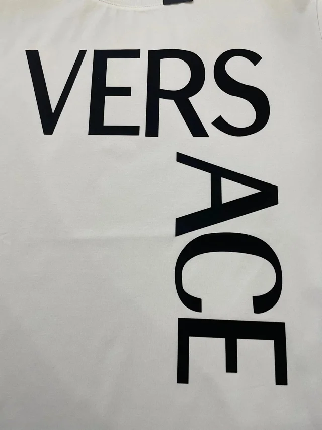 Versace T-Shirts Logo Print Short-Sleeve T-Shirt product detail image 4