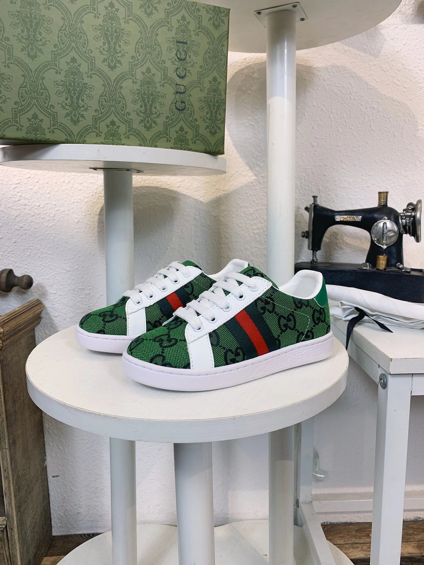 Gucci Sneakers Children's GG canvas web stripe low-top image 14