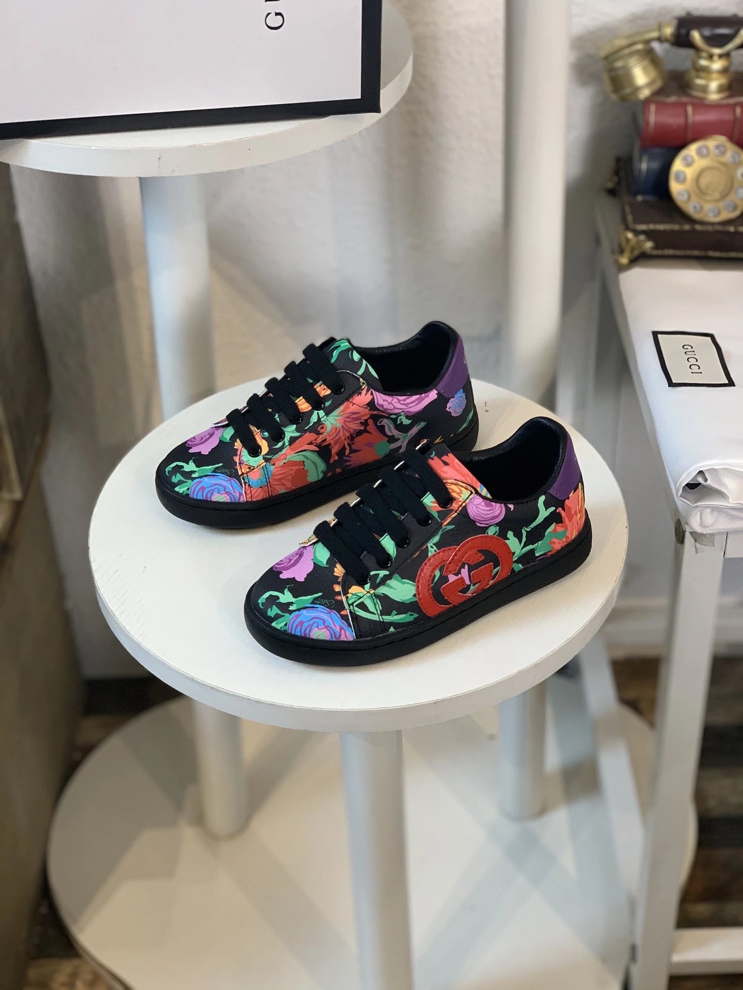 Gucci Sneakers Children's GG canvas web stripe low-top — G