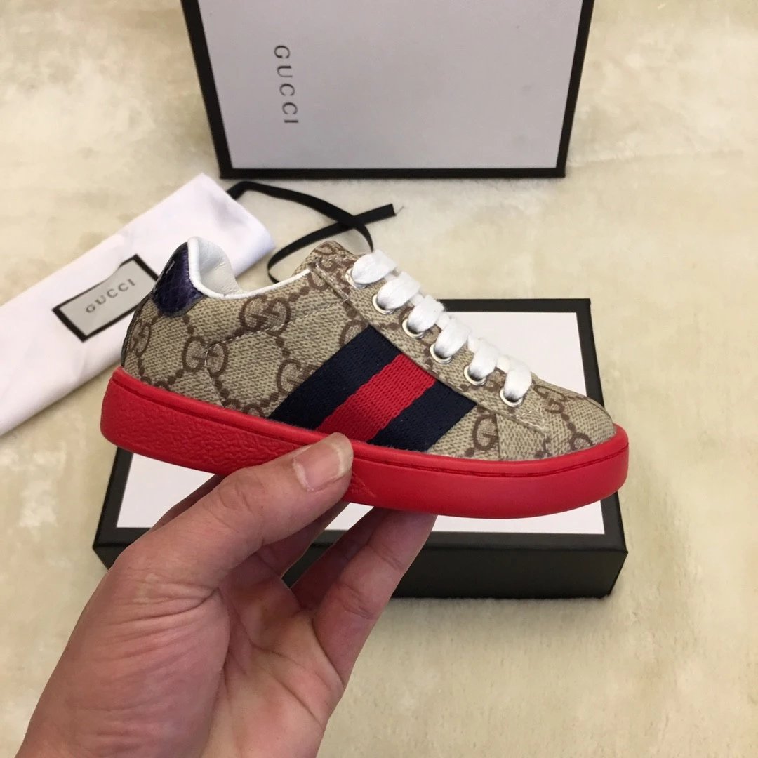 Gucci Sneakers Children's GG canvas web stripe low-top image 3