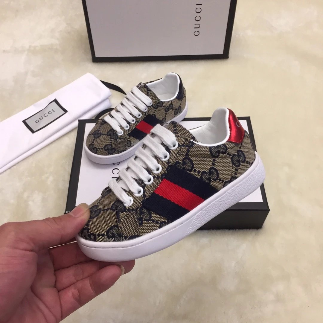 Gucci Sneakers Children's GG canvas web stripe low-top image 4