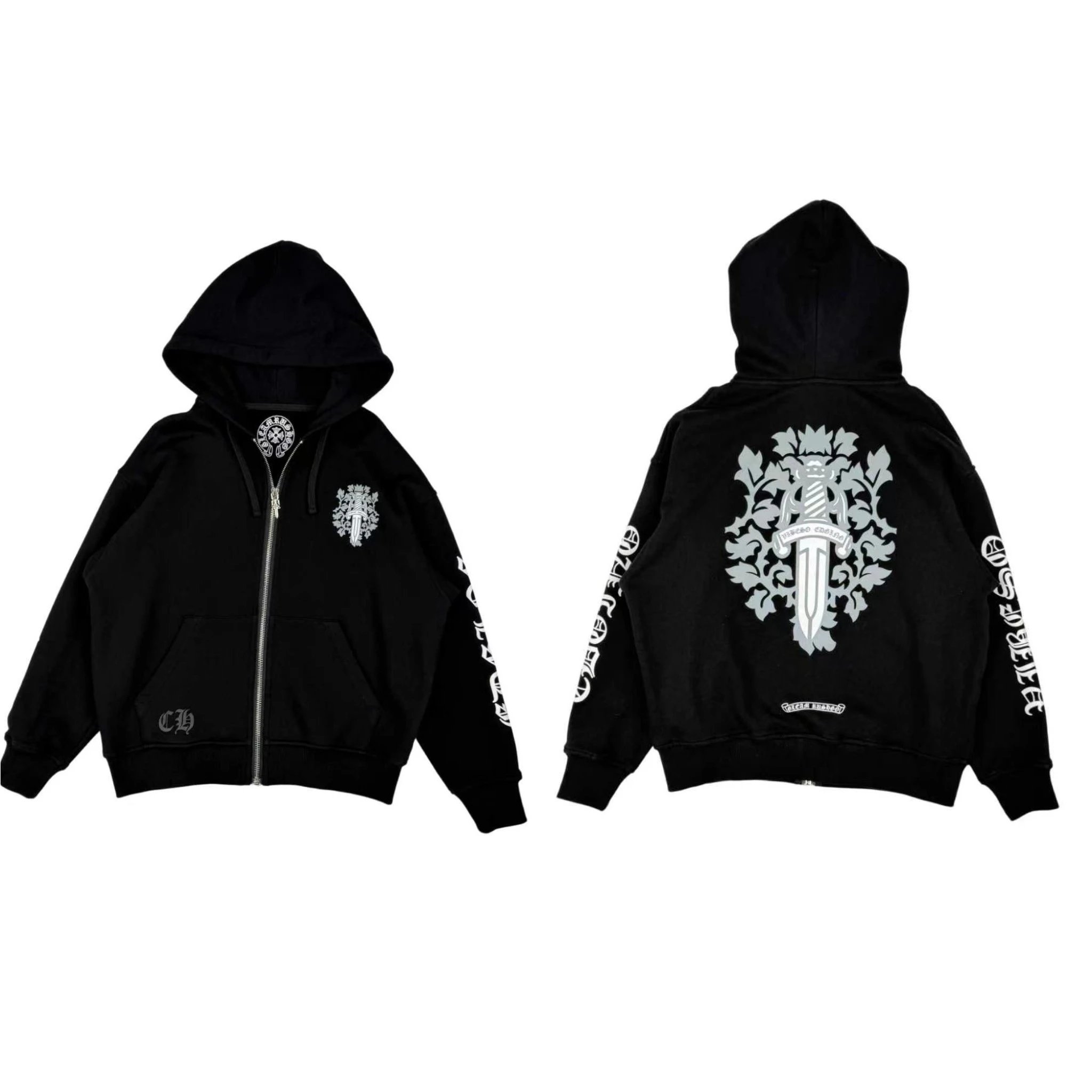 Dagger Chrome Hearts Zip-Up Jacket