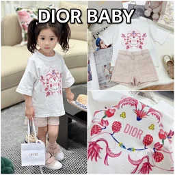 thumbnail for ​D series 2024 spring new girls customized style ​ floral print short-sleeved T-shirt with shorts set, size 100-160 new stock