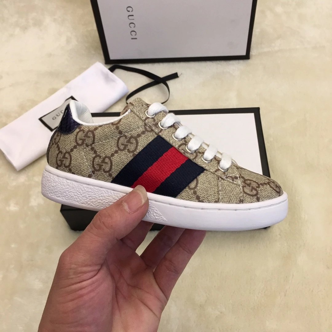 Gucci Sneakers Children's GG canvas web stripe low-top image 6