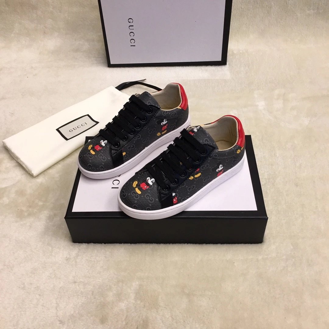 Gucci Sneakers Children's GG canvas web stripe low-top — F